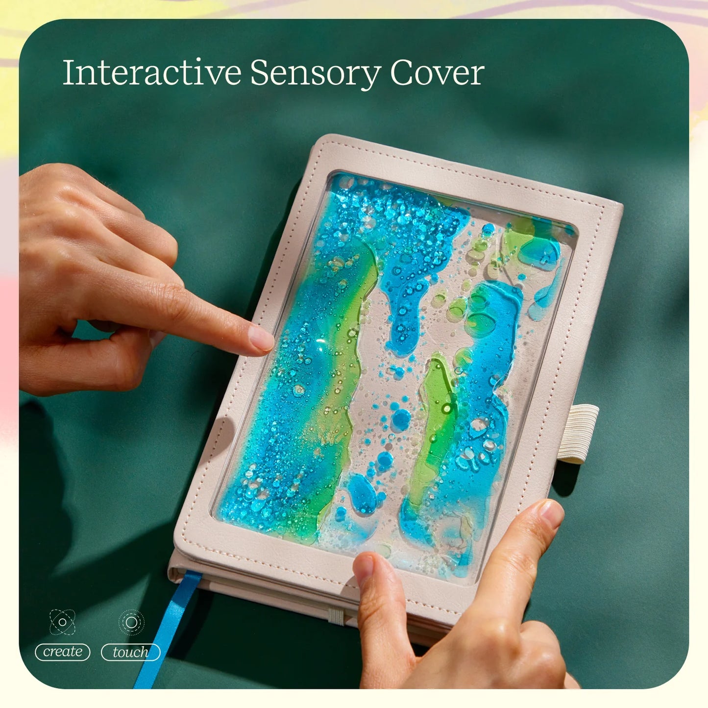 Lifelines "Shake It Up" Sensory Journal (Ocean) - with Tactile Cover & Embossed Paper