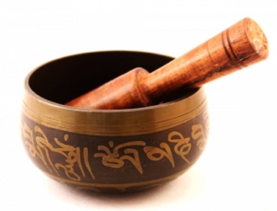 Cuenco tibetano de 3" con percutor y almohadilla