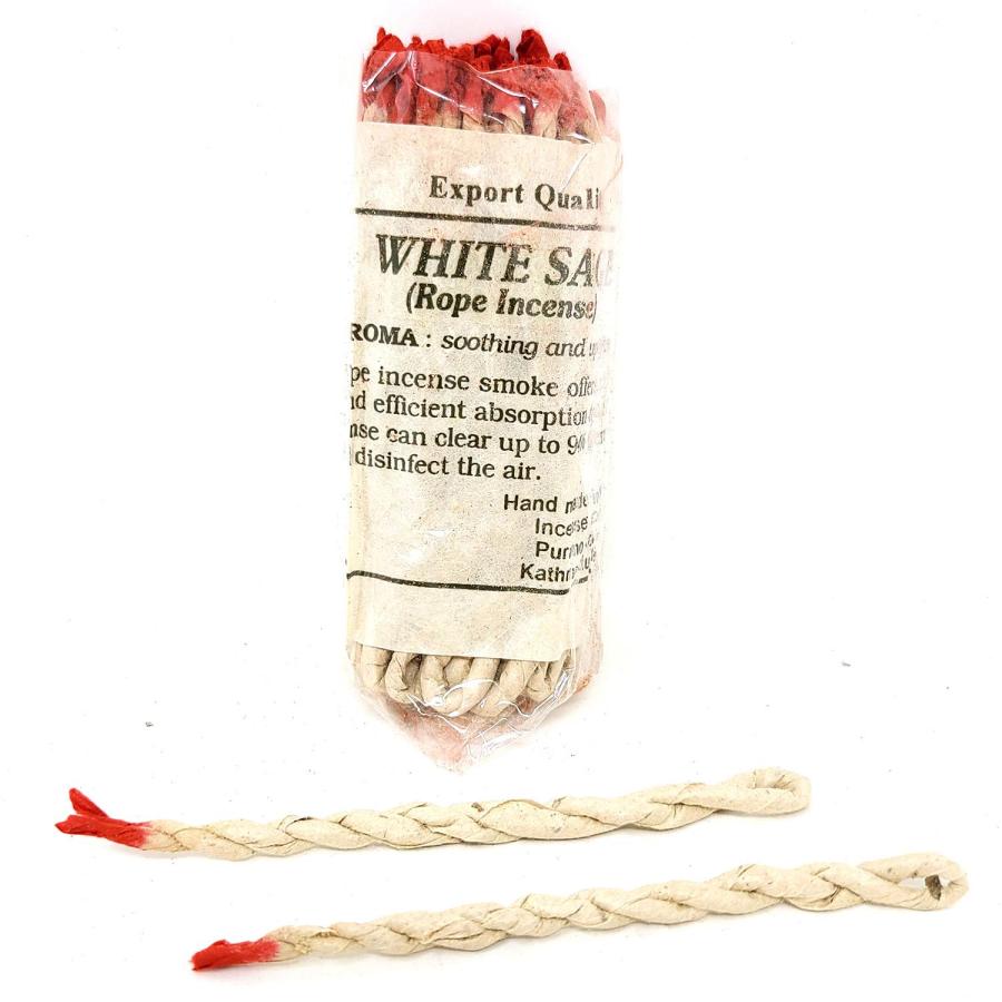 Tibetan Rope Incense - White Sage (Approx 35-45 Ropes)