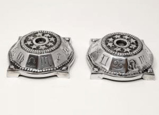 Zodiac Stars Metal Chime Candle Holder 5"