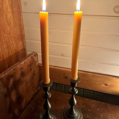 100% Beeswax Taper Candles, 10"