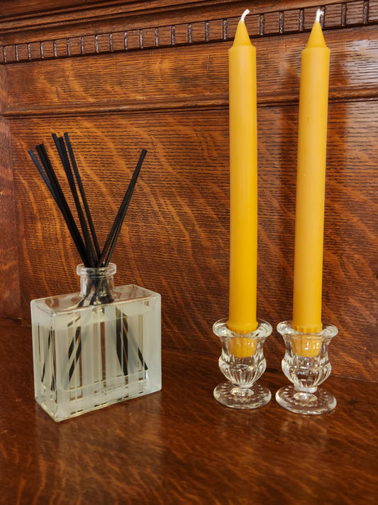 100% Beeswax Taper Candles, 10"