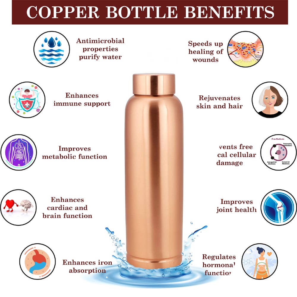 Perilla Home Copper Water Bottle (1L)