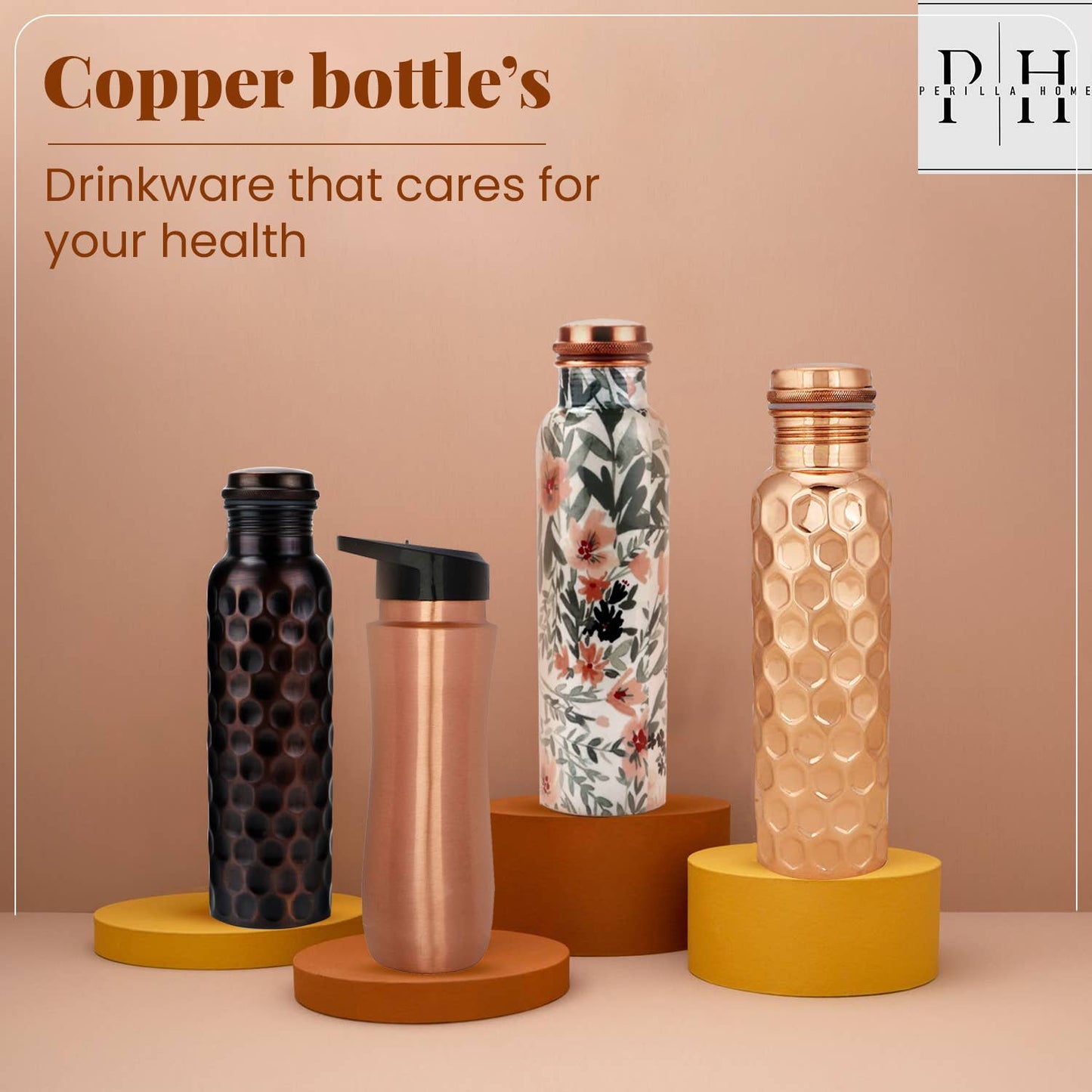 Copper Sipper bottle (White)