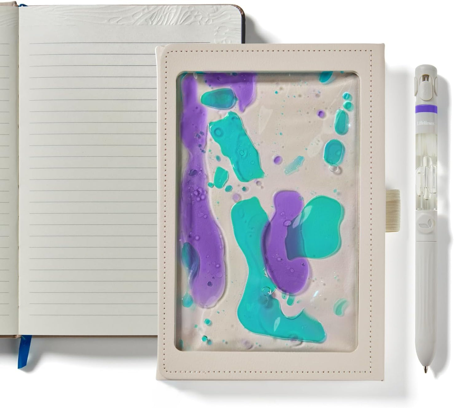 Diario sensorial Lifelines "Shake It Up" - Azul violeta (pradera) - Papel gofrado