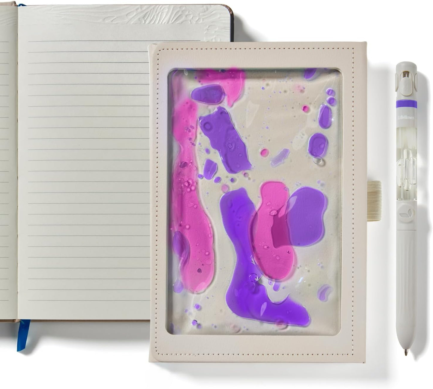 Lifelines "Shake It Up" Sensory Journal - Purple Pink Garden - Embossed Paper