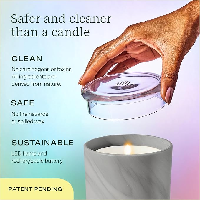 Lifelines Flameless Candle Diffuser - Frosted Glass (Cream)