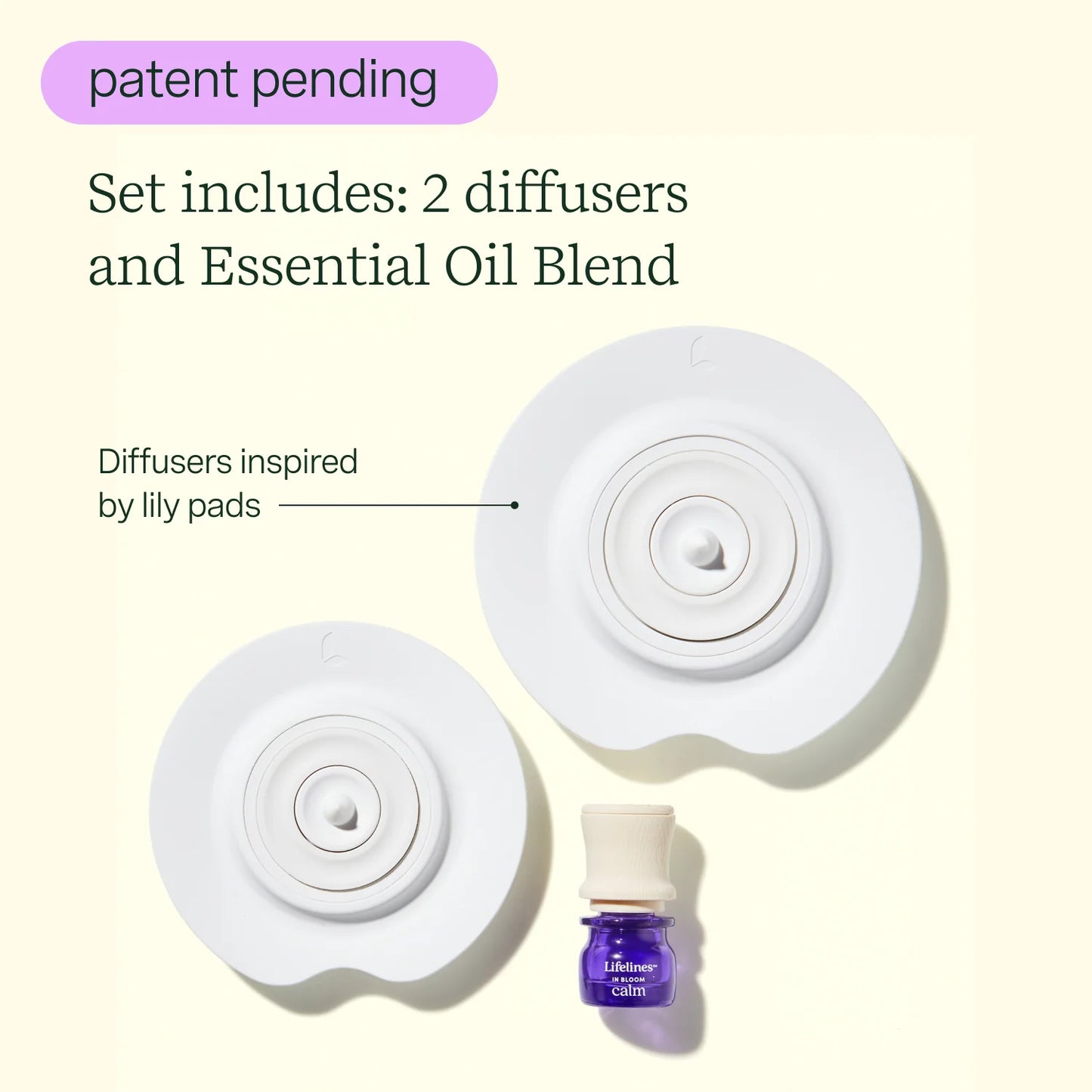 Lifelines Bath Diffuser Set - 2 Pack plus Essential Oil Blend