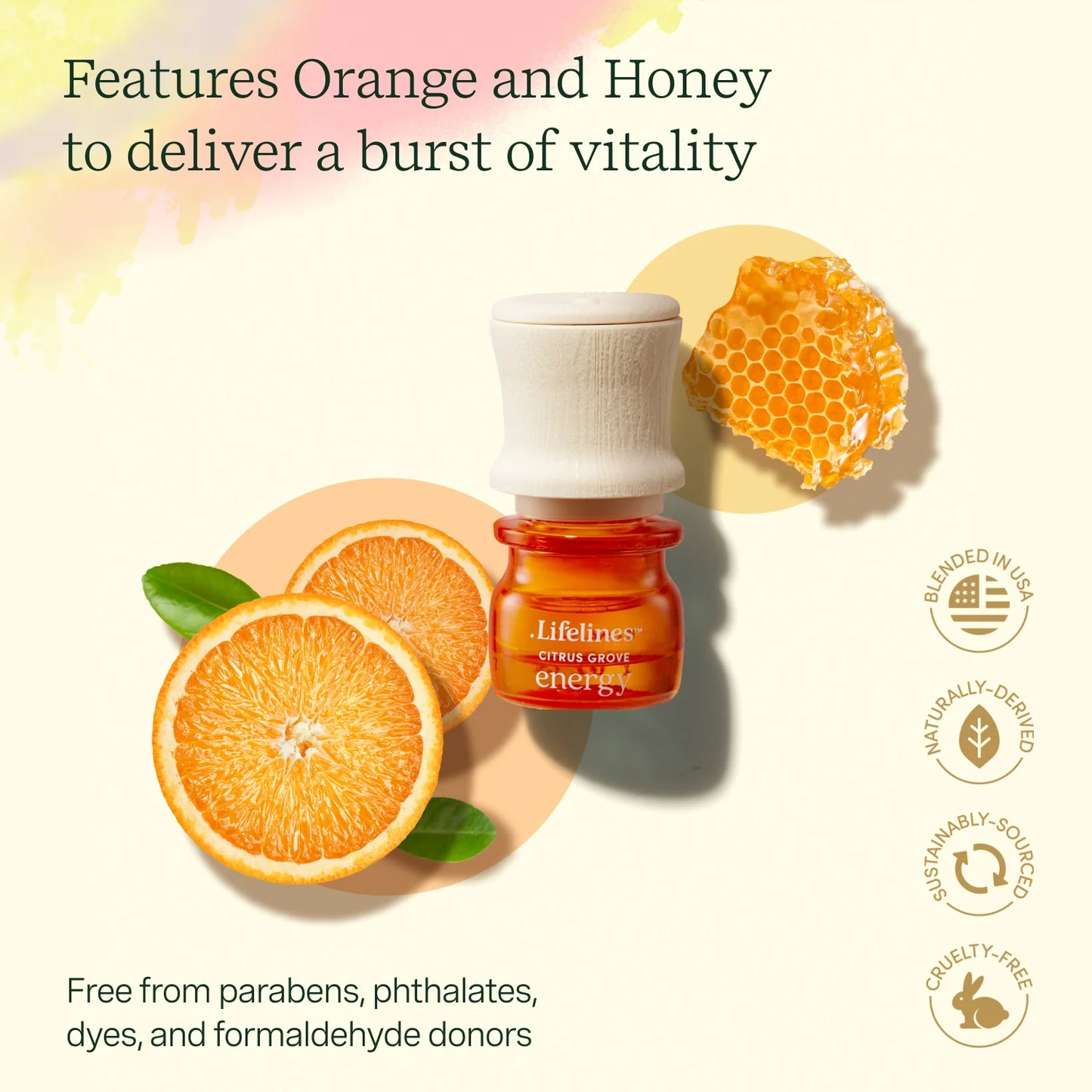 Lifelines "Waves" Ultrasonic Diffuser (300ml) - Cascading Mist and Light plus Essential Oil Blend