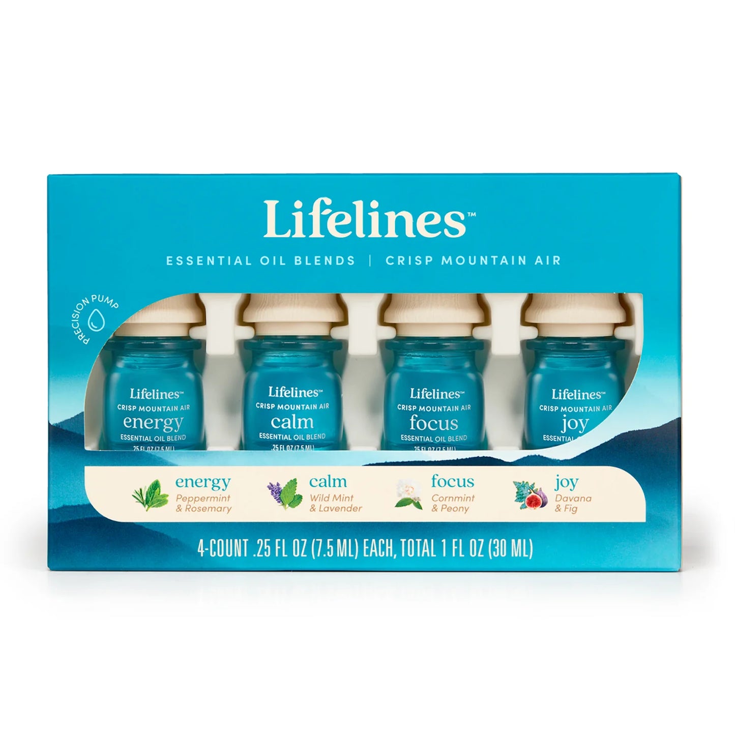 Lifelines Essential Oil Blends 4 Pack - CRISP MOUNTAIN AIR