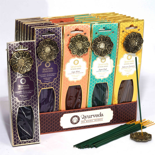 AYURVEDA - Incense Stick Pack with Burner