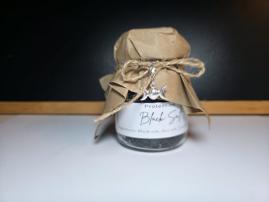 Black salt infused with Lavender and sage