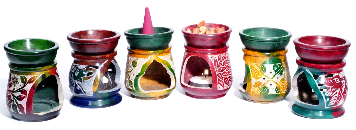 STONE COLORED AROMA LAMP  3.5"