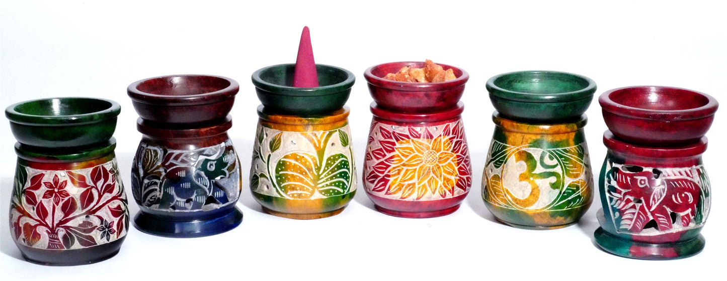 STONE COLORED AROMA LAMP  3.5"