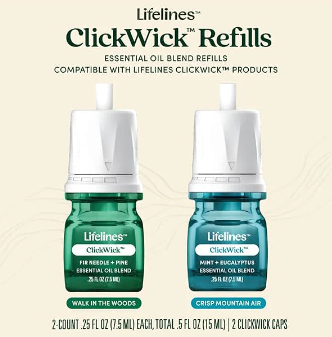 Lifelines Blends Click Wick Refill - Woods & Mountain Air 2-Pack