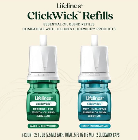 Lifelines Blends Click Wick Refill - Woods & Mountain Air 2-Pack