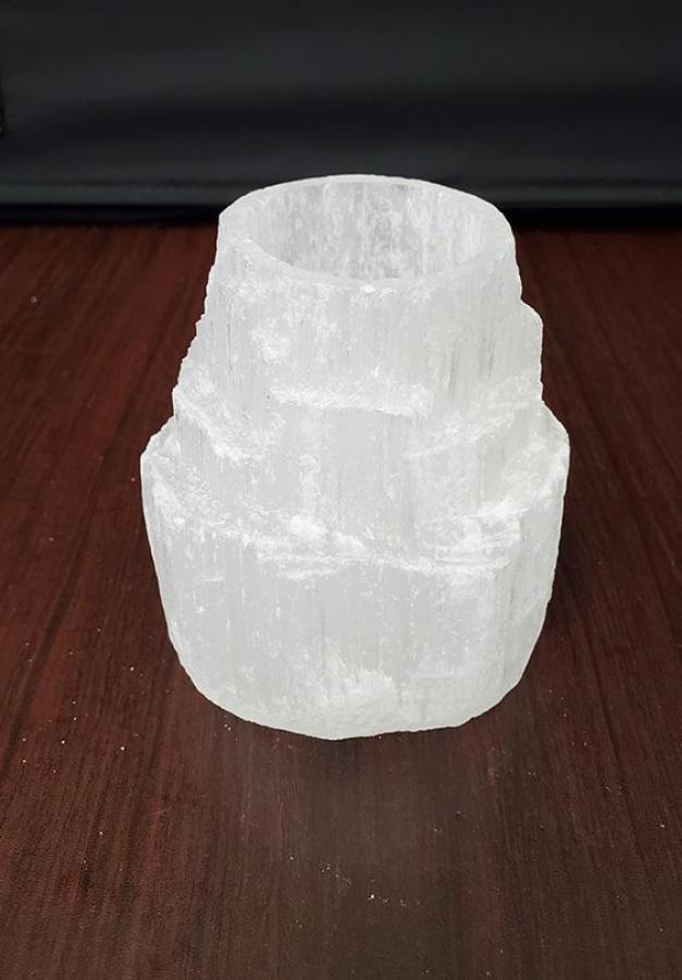 Selenite Candle Holder