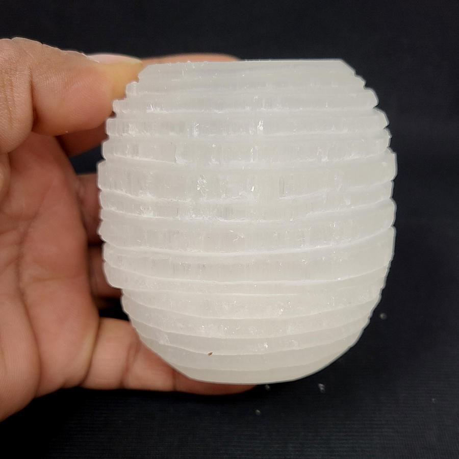 Selenite Candle Holder