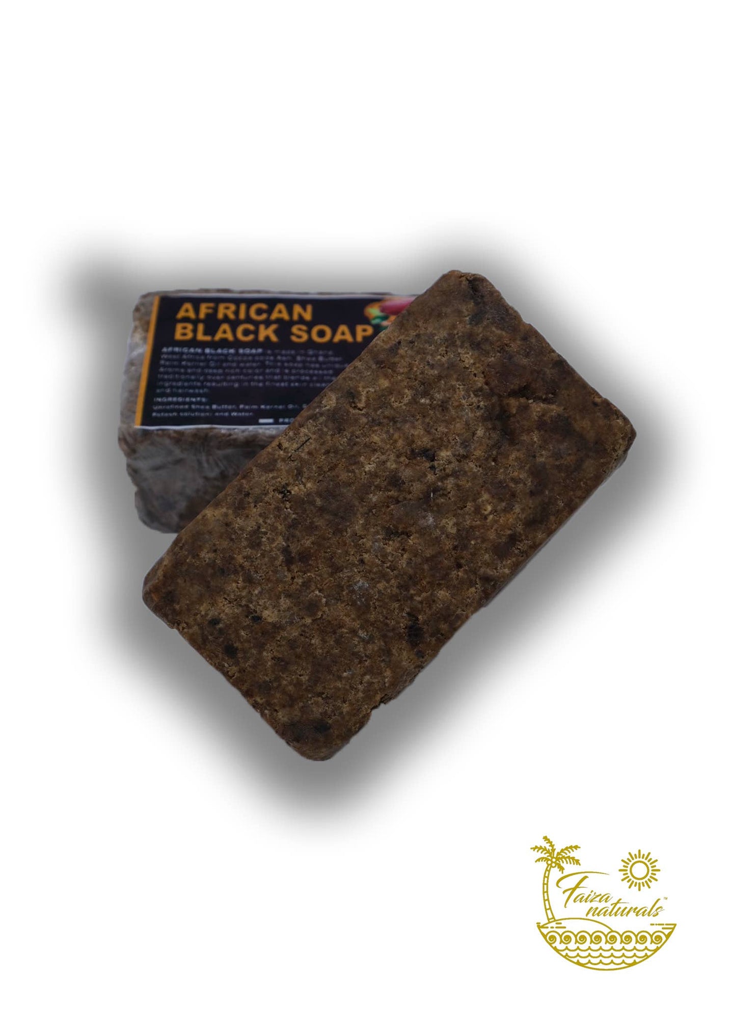 African Organic Black Soap imported from Ghana (1 Pound Bar)