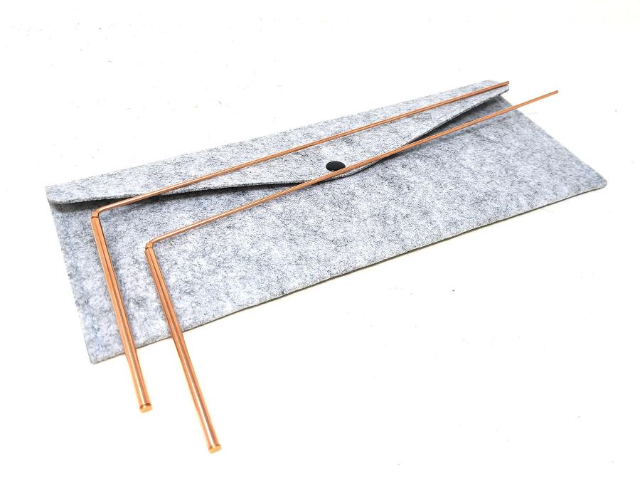100% Copper Dowsing Rod with Bag (2 Pcs)