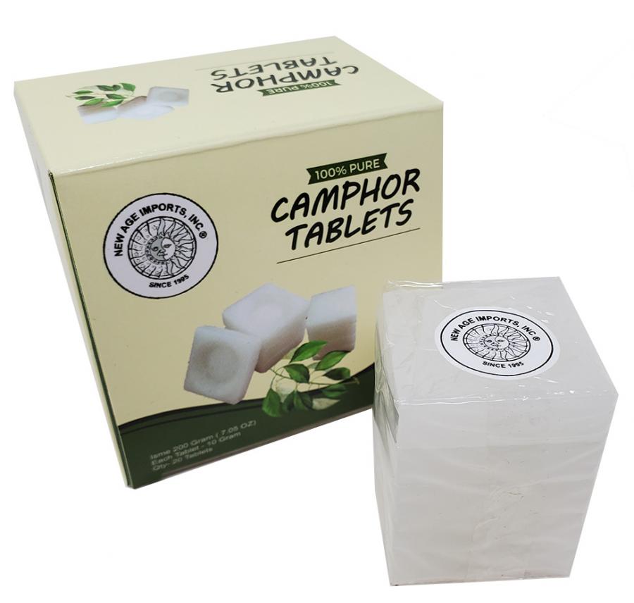 Camphor Tablets 10 gm - Tablet size 1.5"x1.5" - Pack of 5 tablets