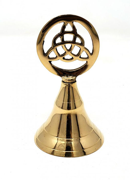 Triquetra Brass Bell 4" High