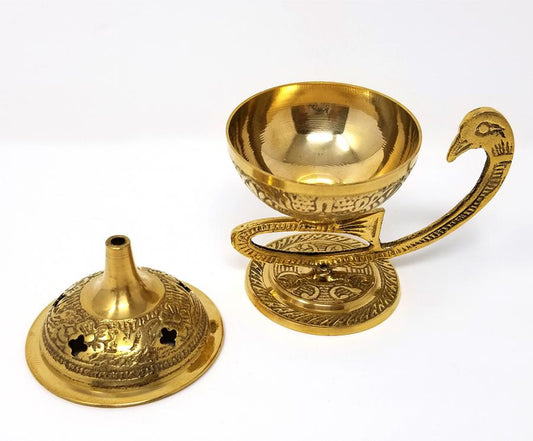 Brass Peacock Burner 4"