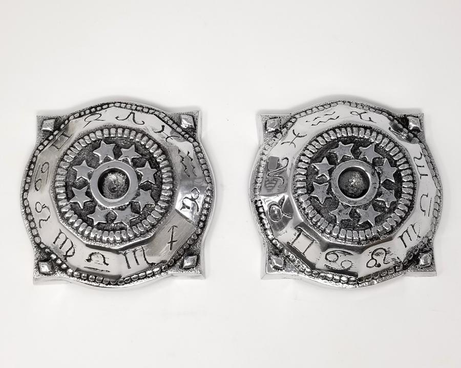 Zodiac Stars Metal Chime Candle Holder 5"