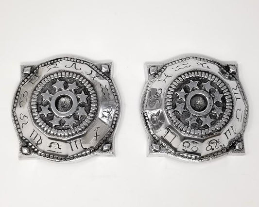 Zodiac Stars Metal Chime Candle Holder 5"