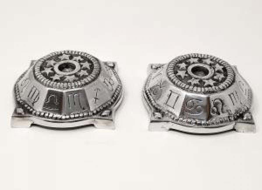 Zodiac Stars Metal Chime Candle Holder 5"