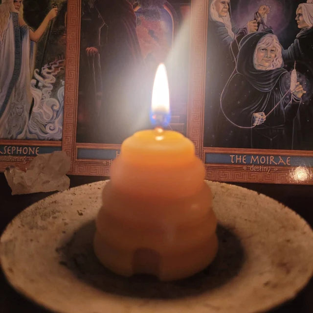 100% Beeswax Skep Mini Beehive Candle -Set of 3