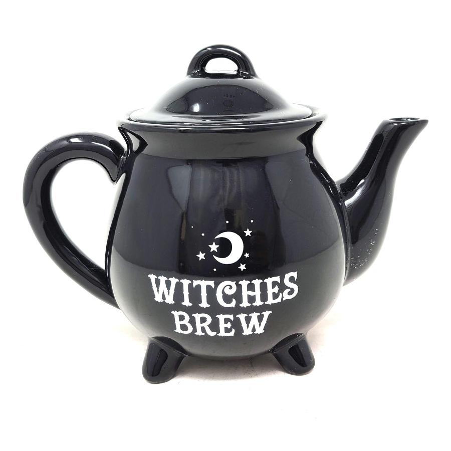 Witches Brew Ceramic Cauldron Tea Pot/Kettle with lid
