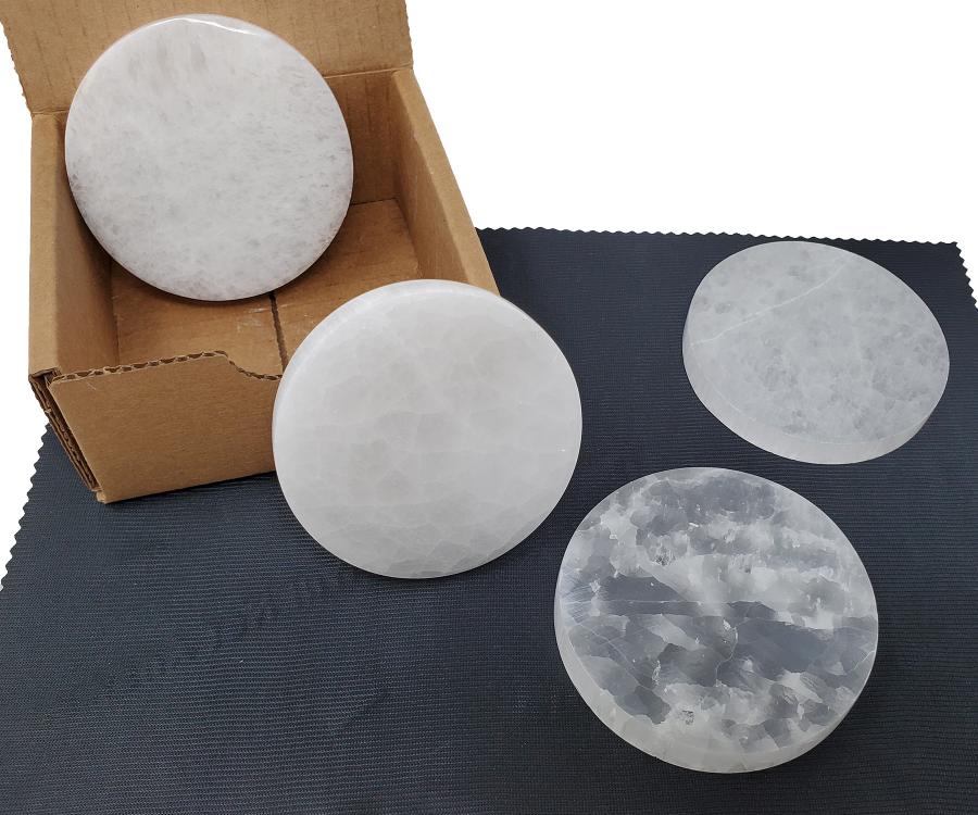 Selenite Polished Circle 2.5"-3"