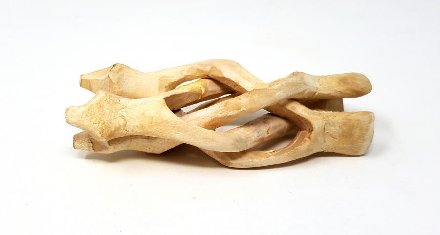 Wooden Tripod Stand 4" Natural Wood Color