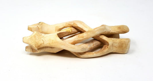 Wooden Tripod Stand 4" Natural Wood Color